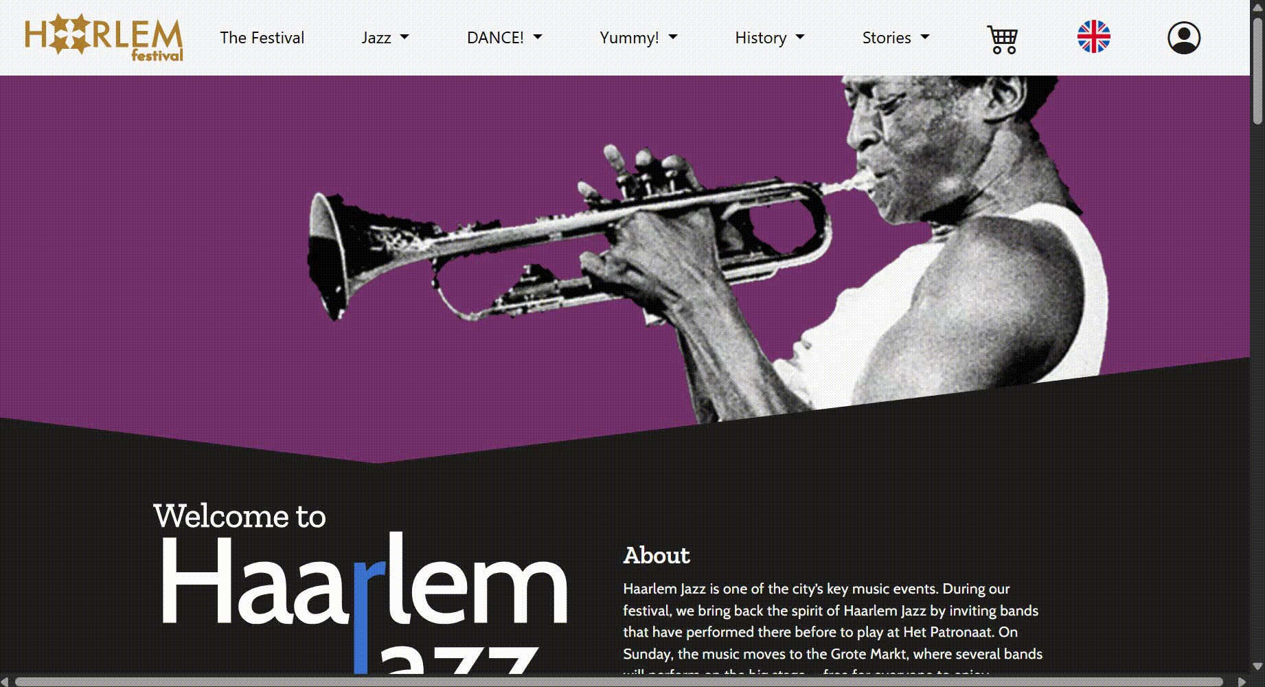 Animated preview of the Haarlem Jazz UX case study